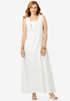 Plus Size Long White Dresses