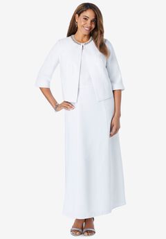 Plus Size White Jacket Dress