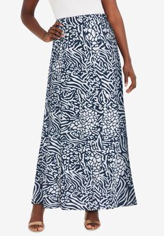Stretch Knit Maxi Skirt