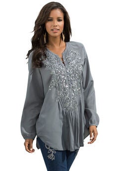 Sequin Floral Tunic