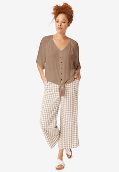 Plus Size Brown Blouses